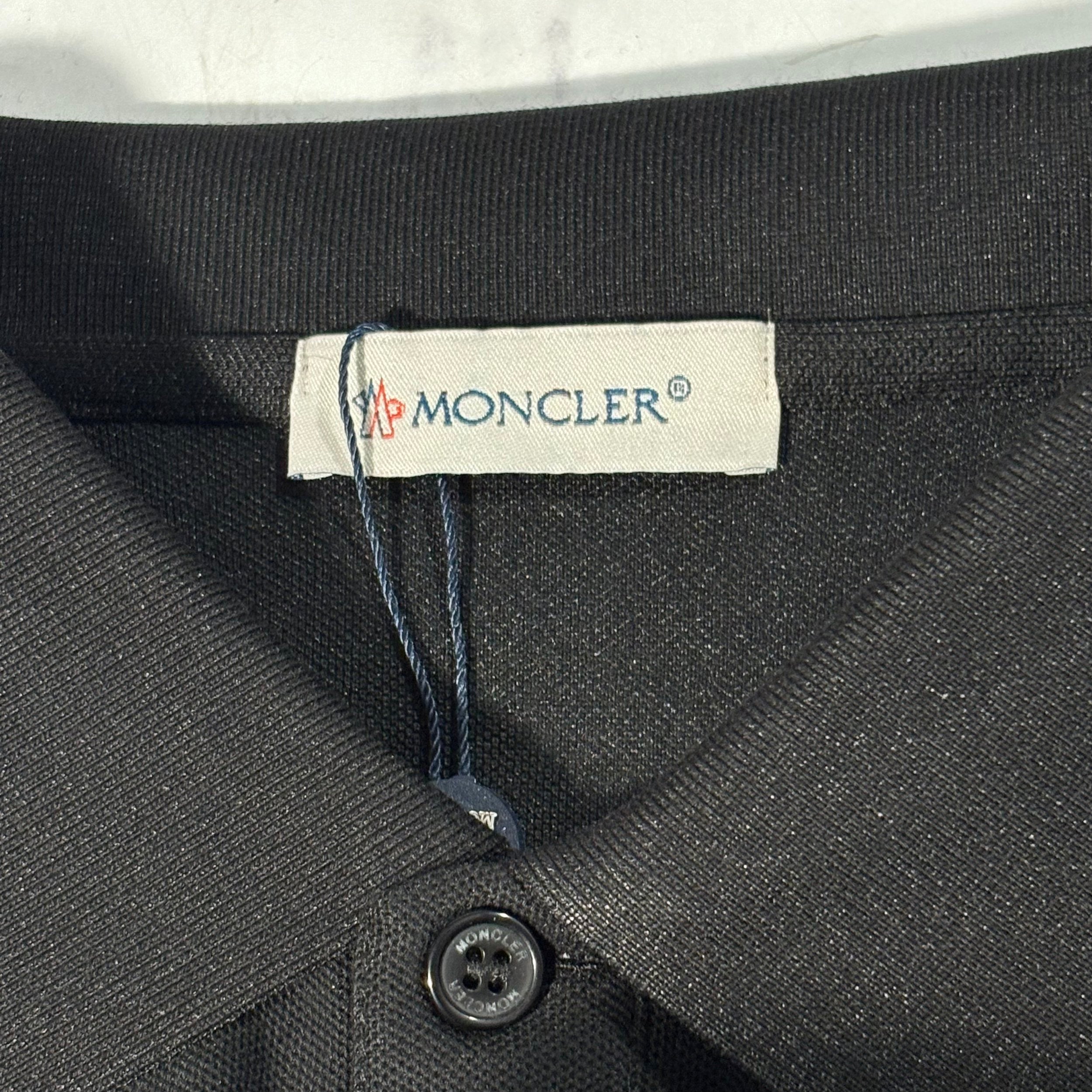 MONCLER STRIPED TRIM POLO SHIRT (SIZE S-XL)