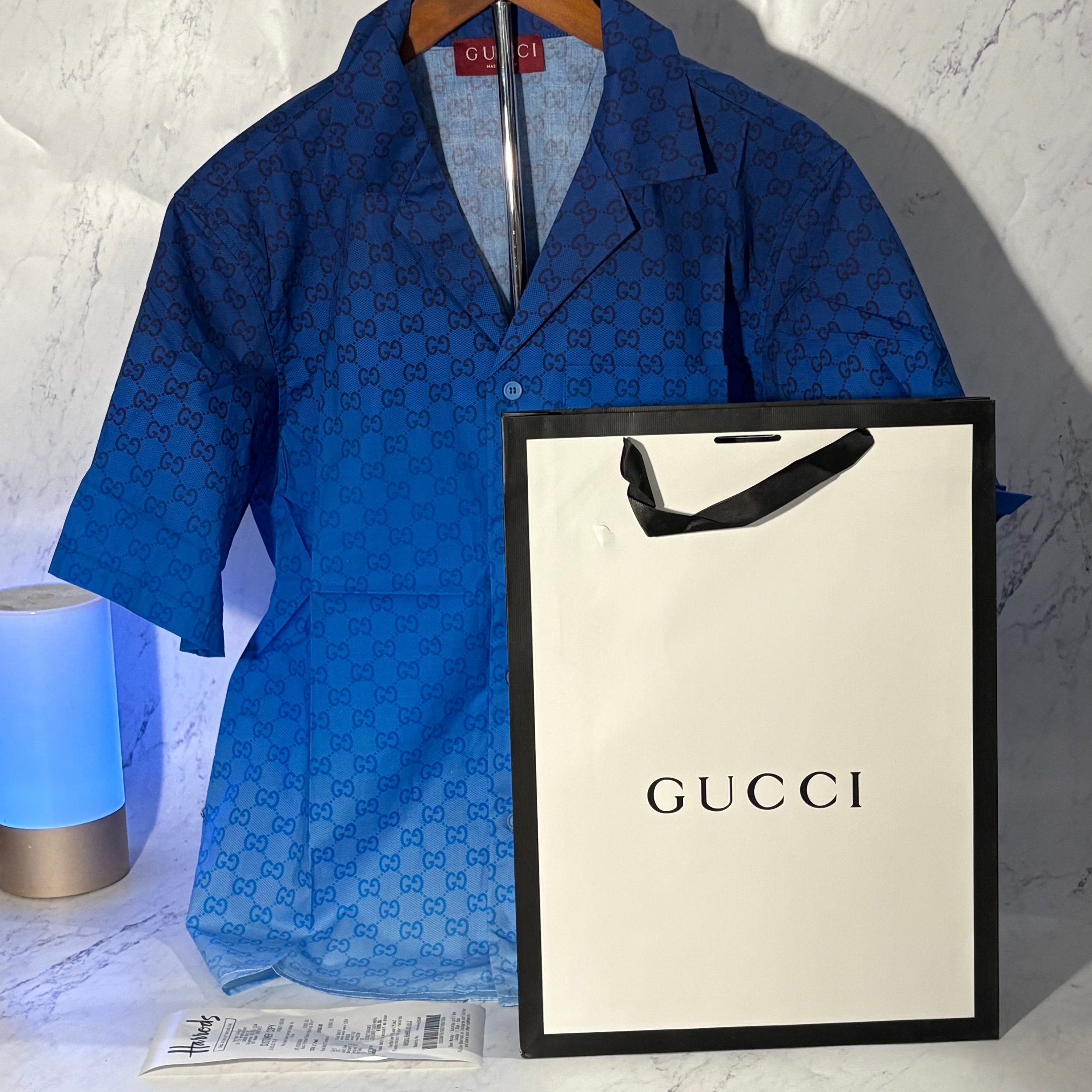 GUCCI GRADIENT BLUE SHIRT (SIZE S-XL)