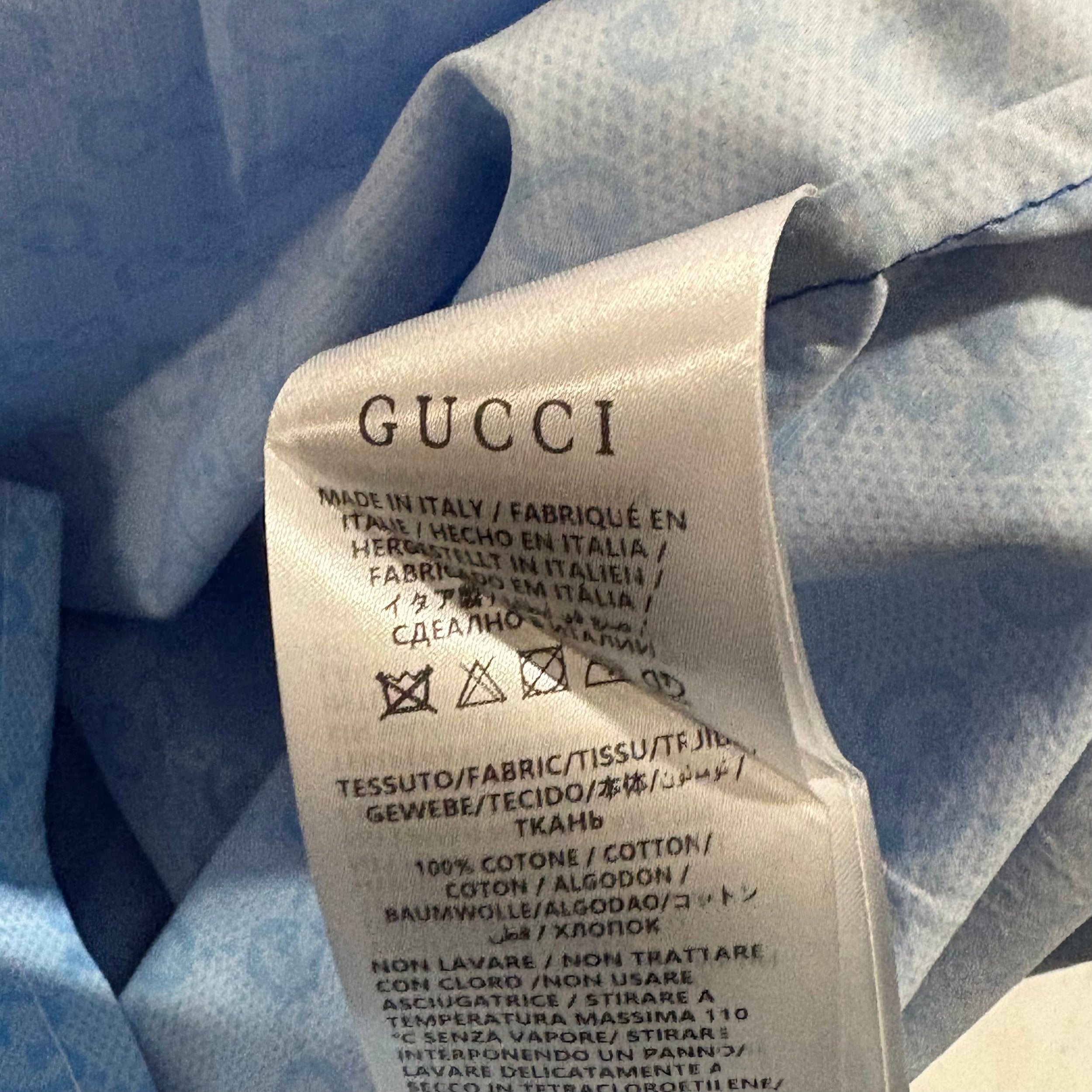 GUCCI GRADIENT BLUE SHIRT (SIZE S-XL)