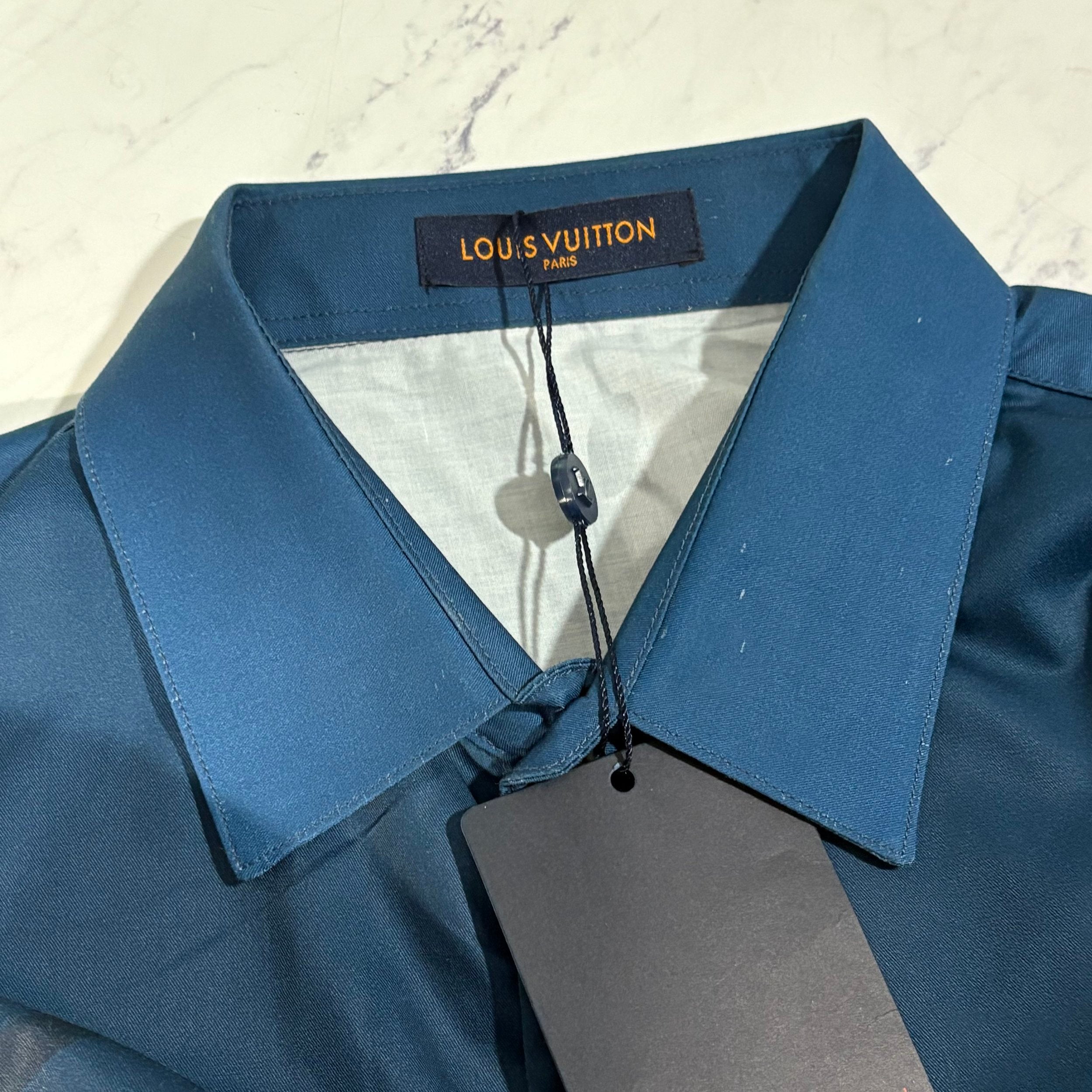 LV MONOGRAM BLUE SHIRT (SIZE M-XL)