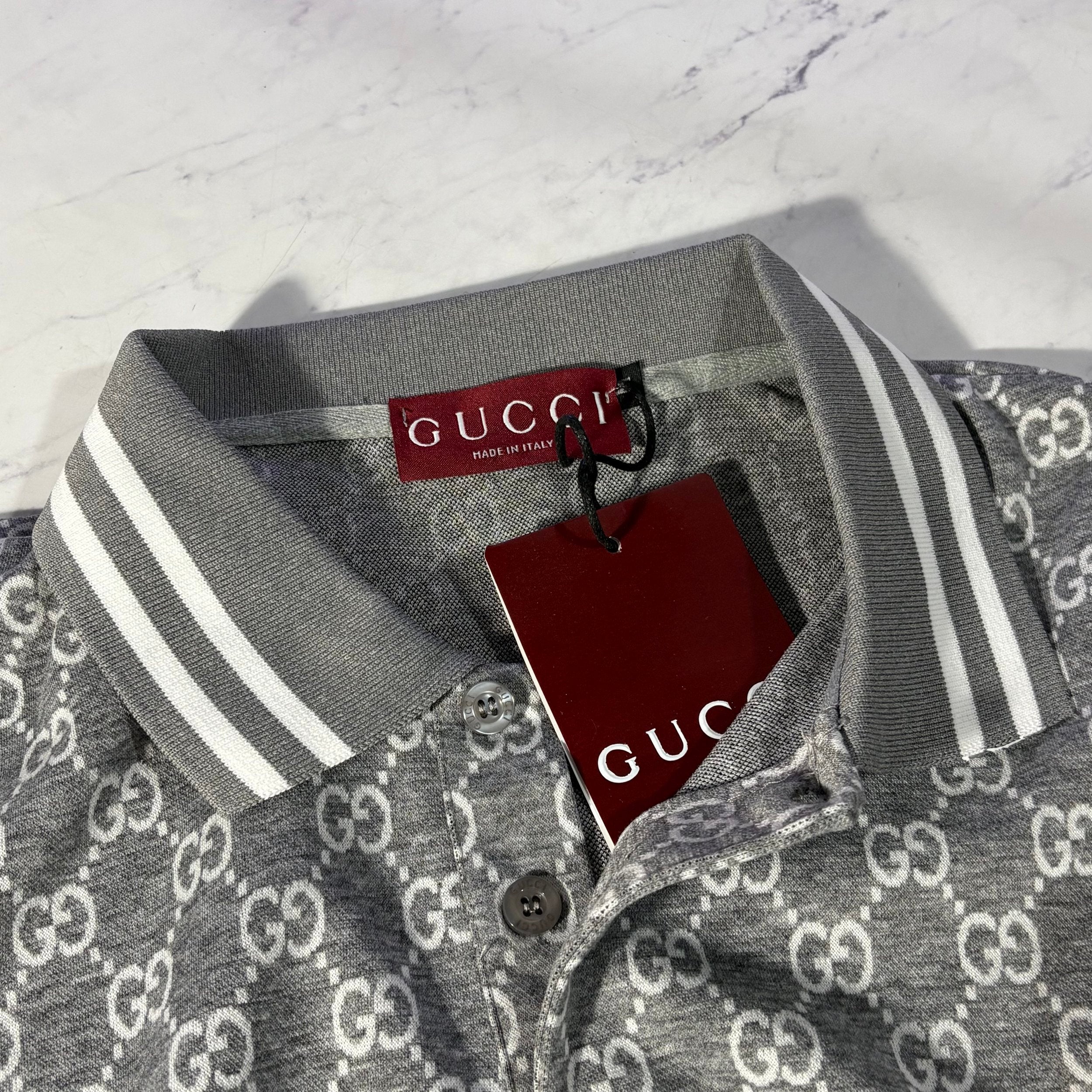 GUCCI POLO SHIRT GG PIQUET JACQUARD (SIZE M-XL)