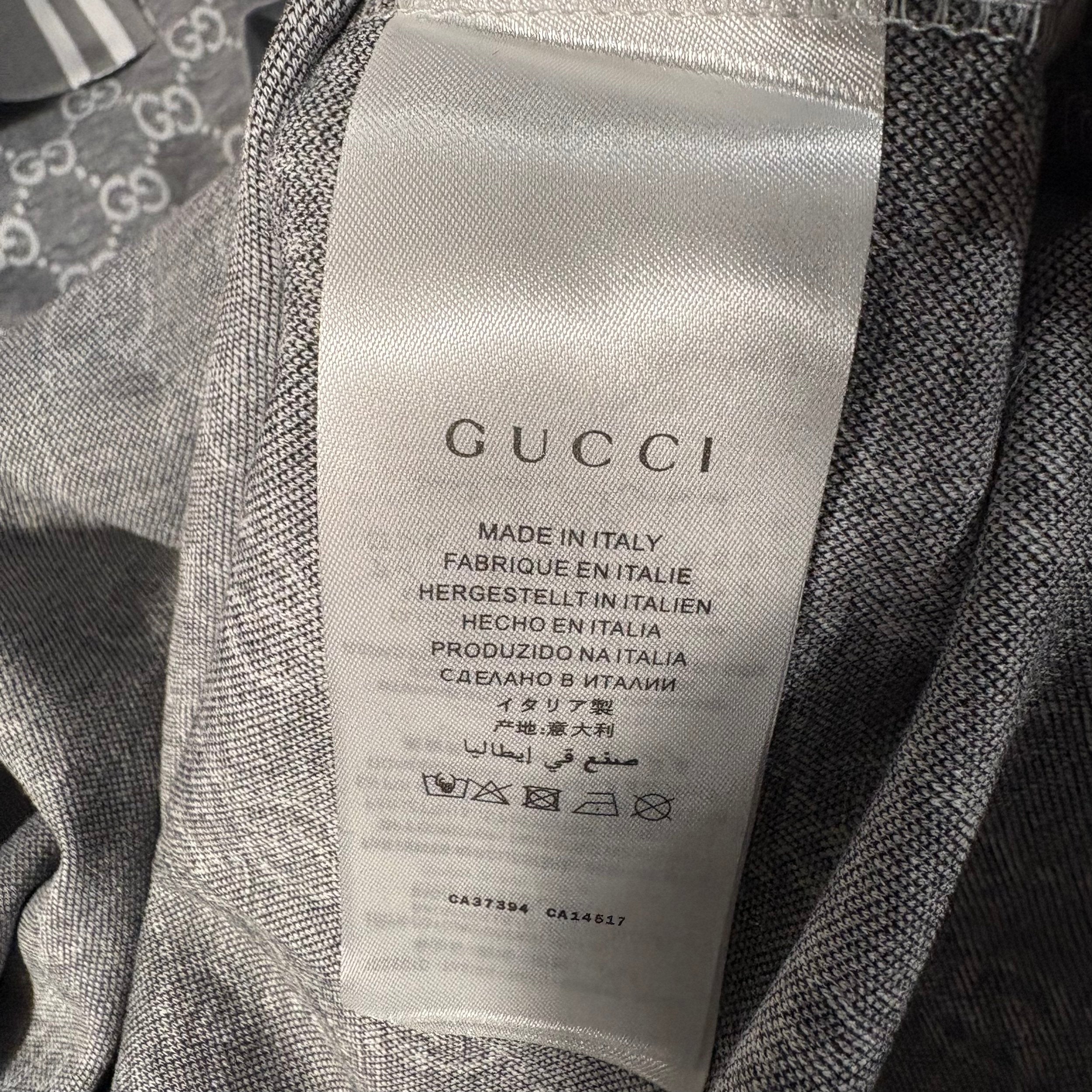 GUCCI POLO SHIRT GG PIQUET JACQUARD (SIZE M-XL)