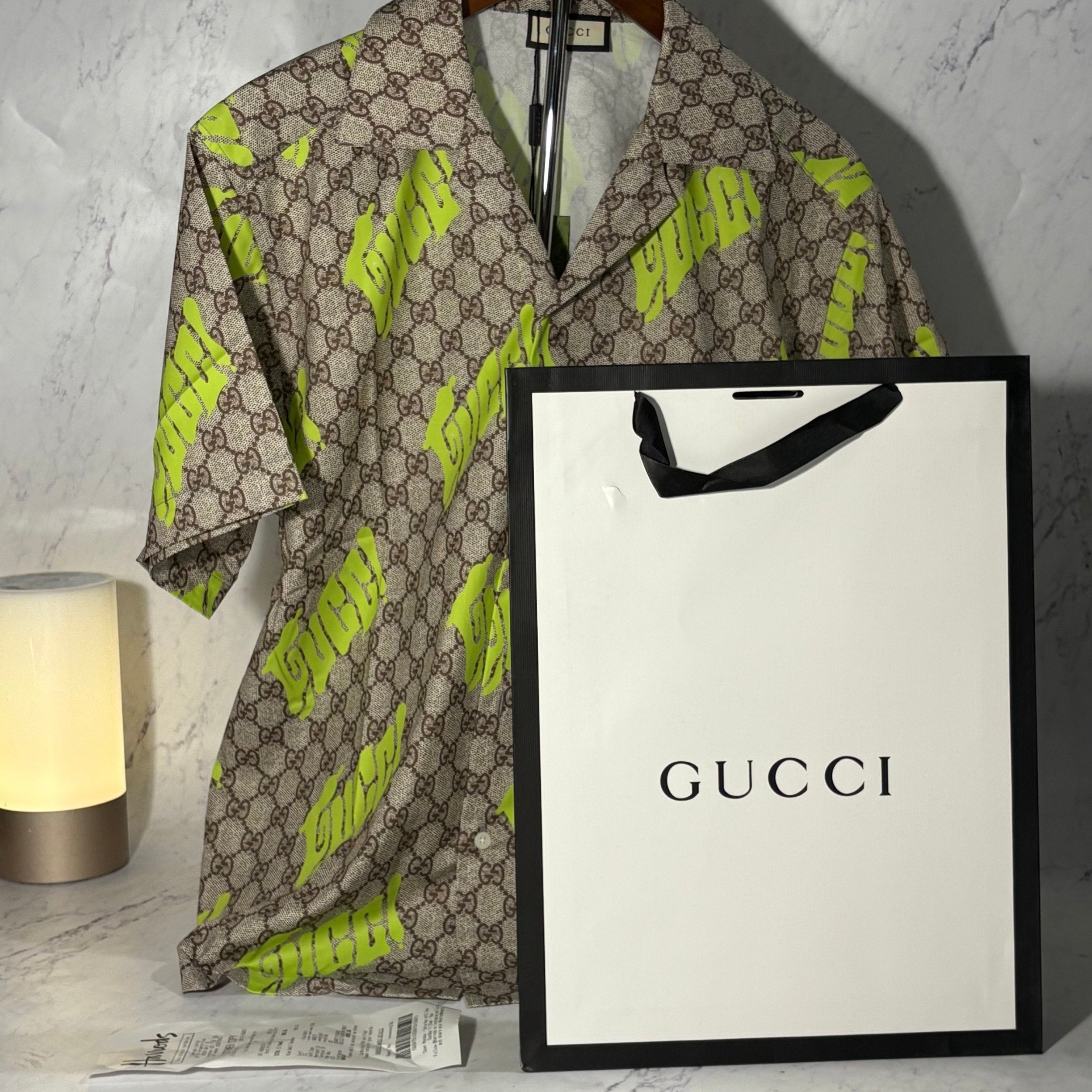 GUCCI POPLIN BOWLING SHIRT (SIZE M-XL)