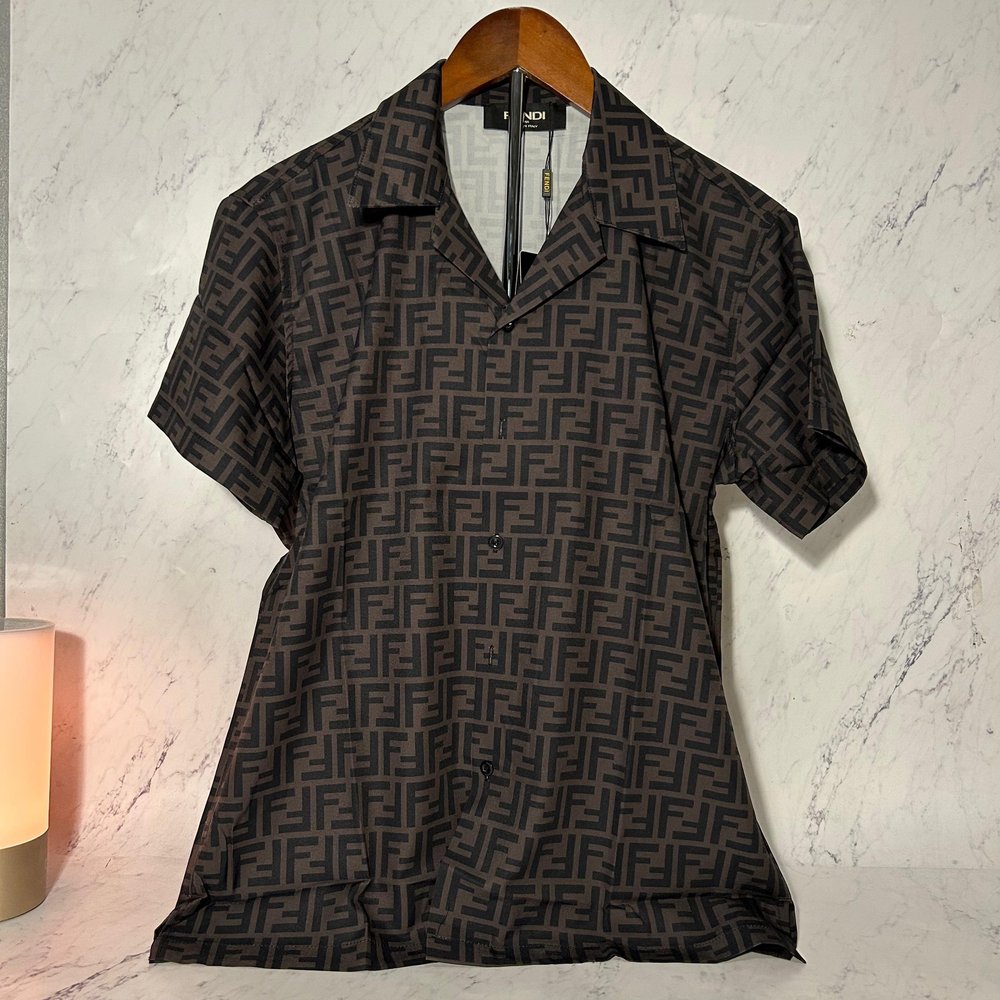 FENDI BROWN FF SHIRT (SIZE M-XL)