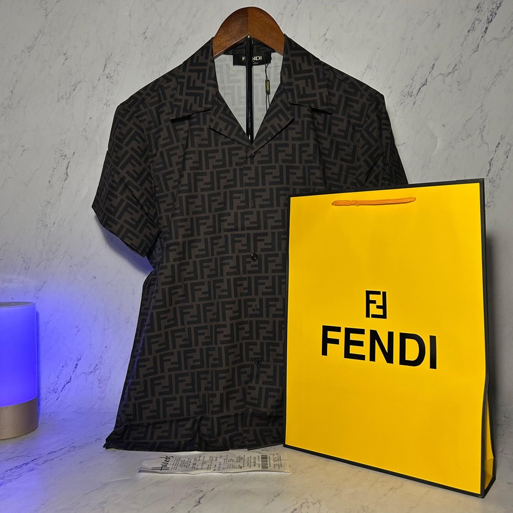 FENDI BROWN FF SHIRT (SIZE M-XL)