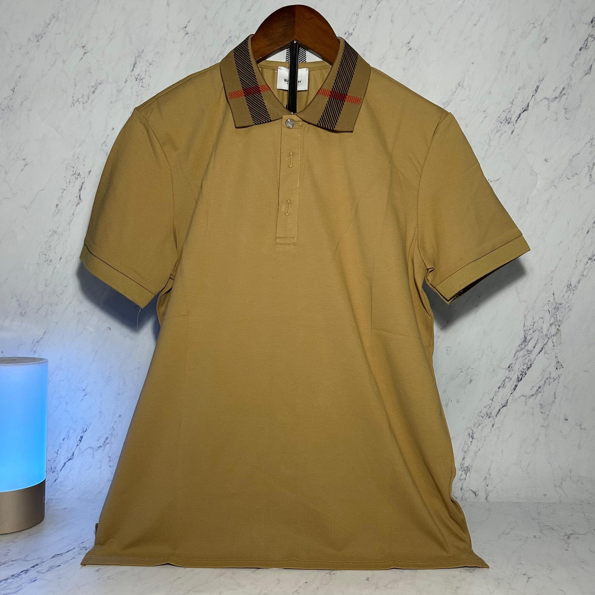BURBERRY CHECKED POLO SHIRT (SIZE M-XL)