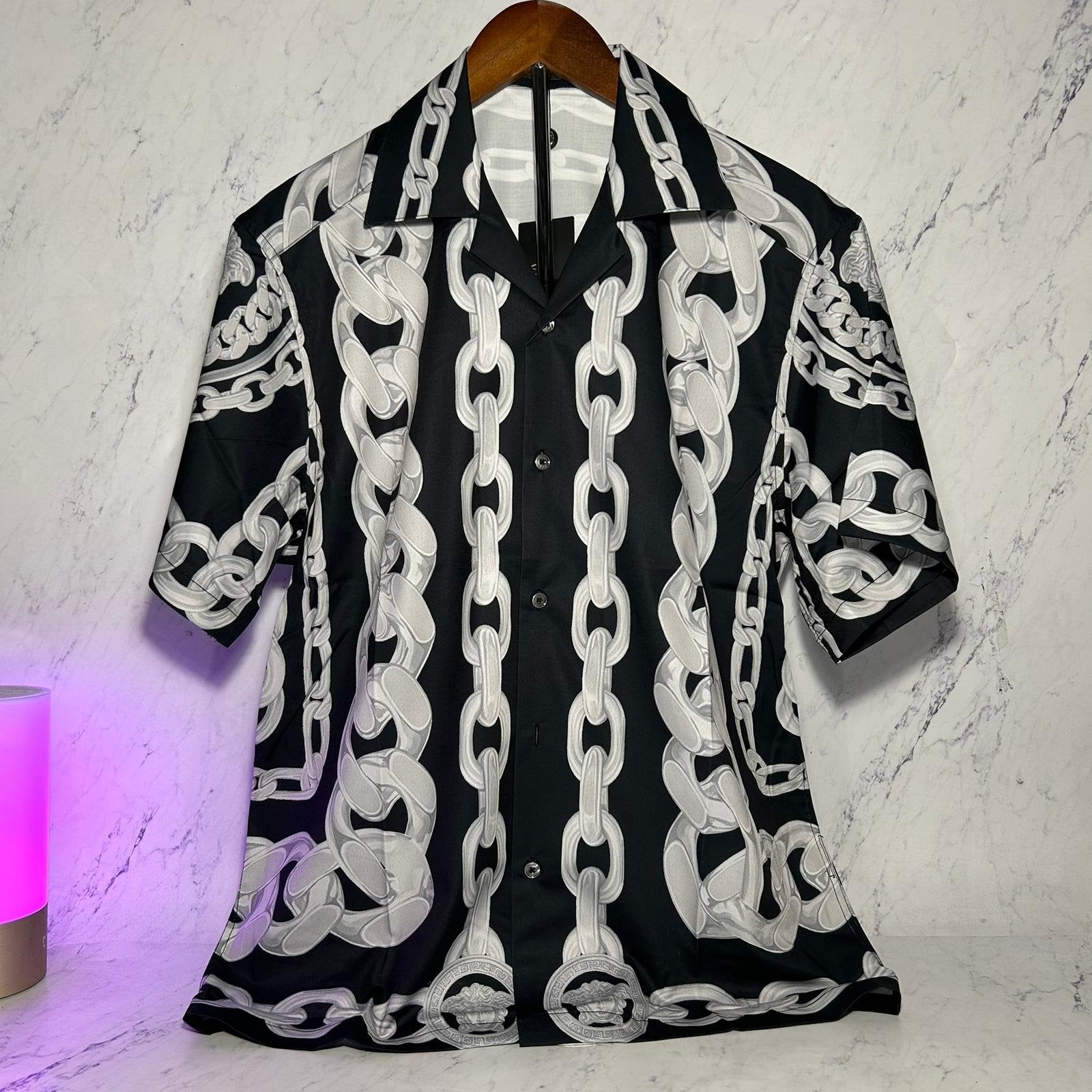VERSACE MEDUSA CHAINS SHIRT (SIZE M-XL)