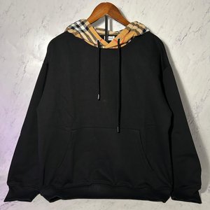 BURBERRY CHECK HOOD HOODIE (SIZE XS-L)